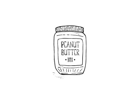 Peanut Butter BMX Peanut Butter Jar Drawing, Peanut Butter Jar Tattoo, Peanut Butter Tattoo, Peanut Butter And Jelly Tattoo, Peanut Butter Drawing, Peanut Tattoo, Butter Tattoo, Peanut Butter Baby, Body Artwork