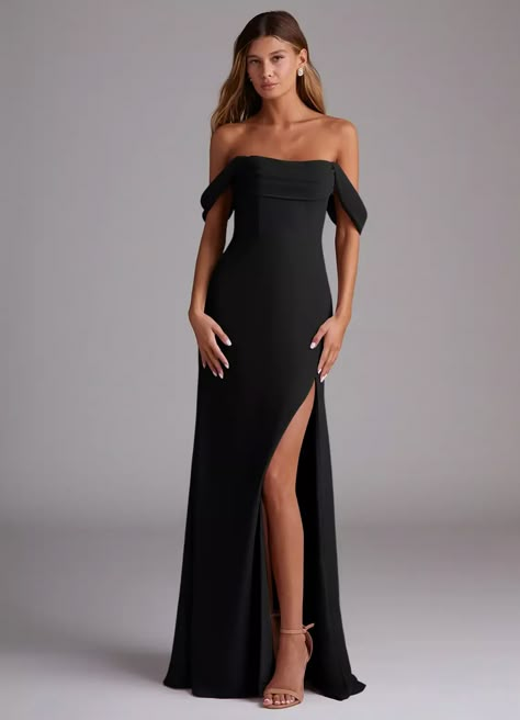 Azazie Saige Black Bridesmaid Dresses | Azazie