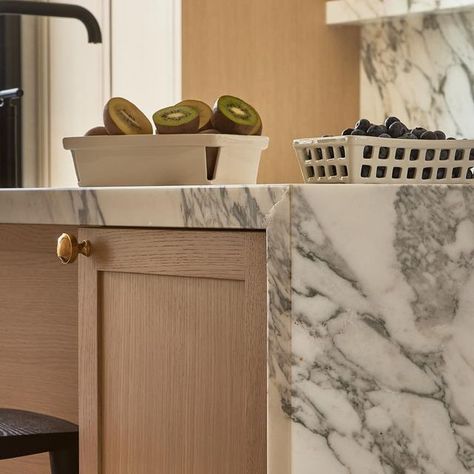 SHAUNA WALTON DESIGN on Instagram: "Island views.  📸: @lomillerphoto  . . . . #swd #shaunawaltondesign #custom #island #kitchen #kitchensofinstagram #design #designer #marble #kohler #whiteoakkitchen" Custom Island Kitchen, Burl Wood Kitchen Island, White Oak Kitchen Cabinets, Custom Island, White Oak Kitchen, Oak Kitchen Cabinets, Island Kitchen, Oak Kitchen, June 22