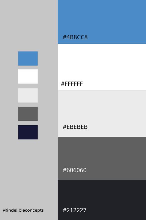 Gray Black And White Color Palette, Blue Grey White Colour Palette, Blue Grey Black Color Scheme, Blue Black White Palette, Industrial Blue Color Palette, Blue White Pallete, Blue Gray Black White Color Palette, Blue Grey Black Colour Palette, Blue Website Color Schemes