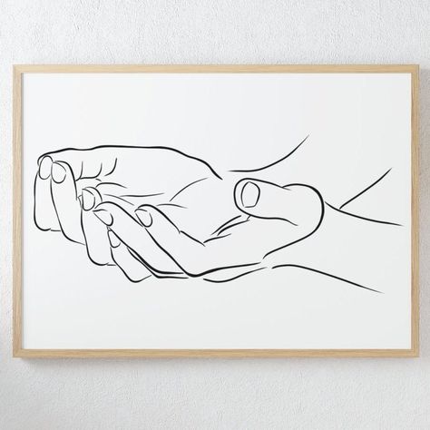 Worship Hands Drawing, Praying Line Art, Receiving Hands, Helping Hands Logo, Praying Hands Drawing, Hands Line Drawing, Hands Praying, Drawing Minimalist, Easy Drawing Steps