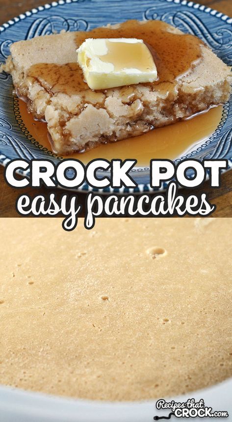 Crockpot Pancakes Slow Cooker, Pancakes In Crockpot, Crockpot Pancakes, Crockpot French Toast, Crockpot Meatloaf Recipes, Pancakes For Two, Delicious Pancakes, Slow Cooker Breakfast, Crock Pot Recipe