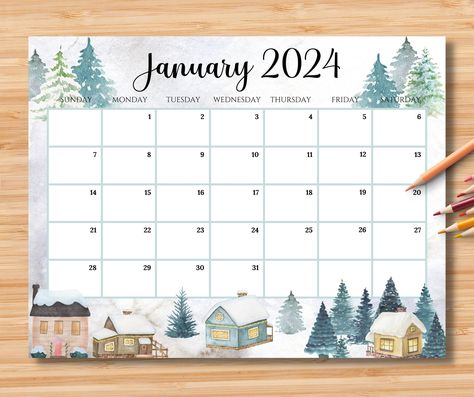 January 2024 Calendar, Printable December Calendar, Fillable Calendar, Planner For Kids, Homeschool Calendar, Printable Snowman, November Calendar, Editable Calendar, December Calendar