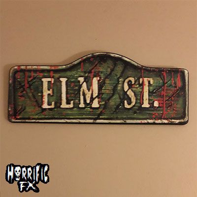 Elm Street Sign Tattoo, Nightmare On Elm Street Tattoo, Elm Street Sign, Elm Street Tattoo, Halloween Cubicle, Horror Birthday, 3d Ideas, Tattoo Signs, Jeepers Creepers