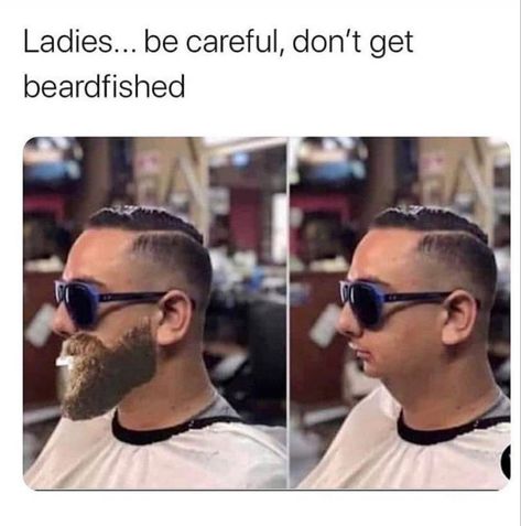 #nobeard #beardedmen #beardfish #funnymeme #lol #lmaoo Pathetic Women, Barber Memes, Beard Game, Funny Statuses, Facebook Humor, Some Funny Jokes, Round Sunglass Men, Bearded Men, Mirrored Sunglasses Men