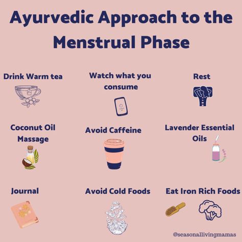 Ayurvedic Approach to menstrual phase Menstrual Phase Exercise, Menstrual Magic, Menstruation Phase, Menstrual Phase Foods, Cyclical Living, Womb Wellness, Period Health, Menstrual Phase, Menstrual Care