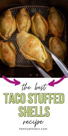 Airfryer Meals, Easy Airfryer, Leftover Taco Meat, Fried Pasta, Stuffed Pasta, Shells Recipe, Air Fryer Oven Recipes, Pasta Shells, Air Fry Recipes