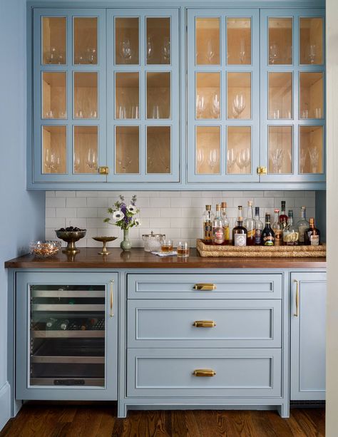 Longleaf Interior Design Project | Houston Interior Design | Katie Davis Design Pantry In Dining Room, Katie Davis, Houston Design, Home Wet Bar, Houston Interior Designers, Home Bar Design, Butlers Pantry, Transitional Kitchen, Built In Cabinets