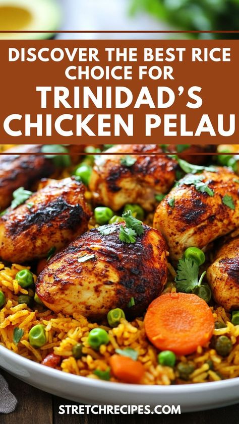 Savor the flavors of Trinidad and Tobago’s Authentic Chicken Pelau! This hearty dish combines tender chicken with parboiled rice, spices, and a touch of Caribbean magic. It's perfect for celebrations or a cozy family dinner. Save this recipe now and click through for more tips! Caribbean Chicken And Rice, Island Rice Recipe, Chicken Pelau Recipe, Asian Rice Recipes, Chicken Pelau, Caribbean Rice, Rice Spices, Best Rice Recipe, Caribbean Chicken