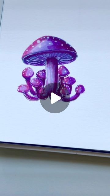 Mushroom Art Tutorial, How To Draw Mushrooms, Drawing Mushrooms, Mushroom Paintings, Cute Mushrooms, How To Draw Cute, Mushroom Drawing, Draw Cute, Sketch Ideas