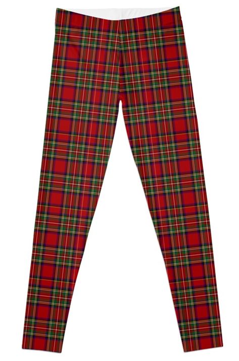 Tartan Leggings Tartan Leggings, Royal Stewart Tartan, Stewart Tartan, Scottish Kilts, White Highlights, Scottish Plaid, Scottish Tartans, Leggings Design, Tartan Pattern