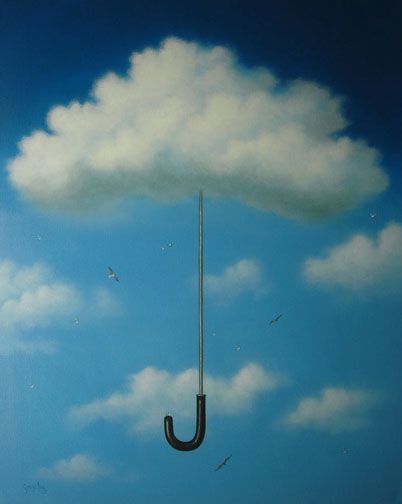 Surealism Art, René Magritte, Umbrella Art, Cloud Art, Rene Magritte, Surrealism Photography, Surrealism Painting, Naive Art, Cloudy Day