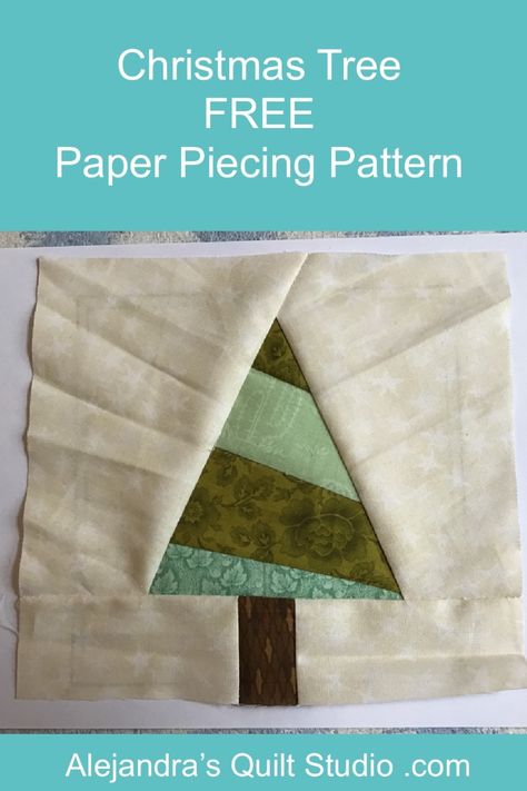 Free Paper Piecing Patterns, Tree Free, Quilting Studio, Tree Patterns, Paper Piecing Patterns, Embroidery Tutorials, Paper Piecing, Quilt Blocks, Christmas Tree