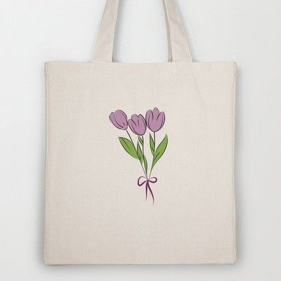 Painted Leather Bag, Handpainted Tote Bags, Tulip Colors, Painted Tote, Photography Store, Purple Paint, Purple Tulips, Painting Art Lesson, Painting Leather