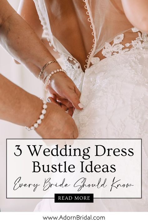 Ready to dance the night away at your fairytale wedding? Learn everything you need to know about bustling a wedding dress to keep the party going without any worries. From different bustling techniques to tips for choosing the perfect bustle, this blog will be your guide to wedding dress bustling. If you have a cathedral wedding dress these wedding dress bustle ideas will be especially helpful. Click the link to read now and learn the different wedding dress bustle types. Wedding Dress Bustle Types, Bustle Types, Cathedral Wedding Dress, Dress Bustle, Different Wedding Dresses, Wedding Dress Types, Wedding Dress Bustle, Wedding Planning Timeline, Cathedral Wedding