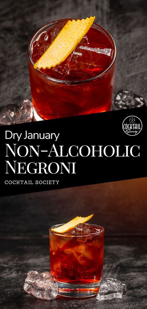 Negroni Recipe, Craft Cocktail Recipe, Fancy Dinner Party, Dry January, Cocktail And Mocktail, Non Alcoholic Cocktails, Italian Recipe, Boozy Drinks, Fancy Drinks