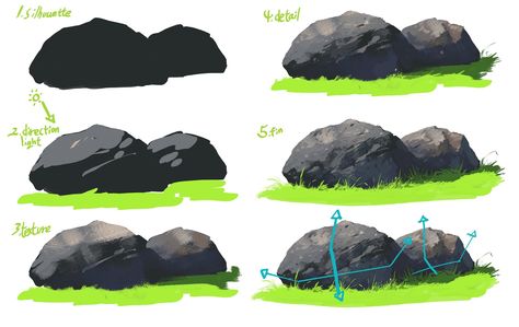 Background Tutorial, Craft Ideas Paper, Hanging Craft Ideas, Scenery Painting, Rock Painting Tutorial, Concept Art Tutorial, Digital Painting Techniques, Hanging Craft, Digital Coloring