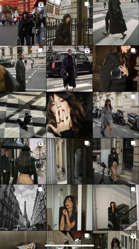 Black And Brown Instagram Feed, Elegant Instagram Feed Ideas, Instagram Feed Ideas Influencer, Black Instagram Feed Ideas, Influencer Feed Ideas, Cool Instagram Feed Ideas, Elegant Ig Feed, Sophisticated Instagram Feed, Fashion Instagram Feed Inspiration