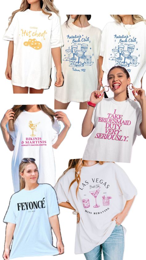 Fun tshirt inspiration for all soon-to-be-brides and their bridesmaid crew! Fun tshirts for all things fiance, bride, bridesmaid and bachelorette parties. Enjoy the inspiration ✨ Tshirt Inspiration, Miss Behave, Fun Tshirt, Bridesmaid Duties, Inspirational Tshirts, Bachelorette Parties, Brides And Bridesmaids, Bachelorette Party, Cool T Shirts