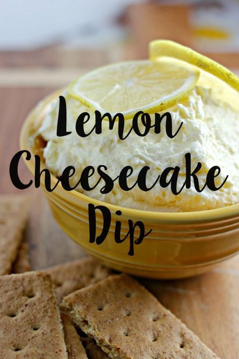 Lemon cheesecake dip Dip With Graham Crackers, Easy Lemon Cheesecake, Cheesecake Dip Recipe, Dessert Dip Recipes, Cake Dip, Fruit Dips Recipes, Coconut Dessert, Cheesecake Dip, Sweet Dips