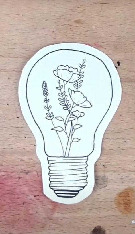 Teaching Tattoos, Women's Back Tattoos, Teacher Tattoos, Lightbulb Tattoo, Lamp Tattoo, Learn To Tattoo, Flores Tattoo, Simple Tattoos For Women, Minimal Tattoo Design