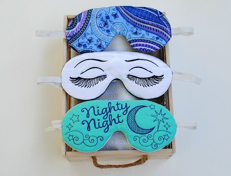 Diy Sleep Mask, Trash To Couture, Embroidery Online, Spa Gift Basket, Sleep Masks, Best Gifts For Mom, Nighty Night, Mother's Day Diy, Modern Embroidery