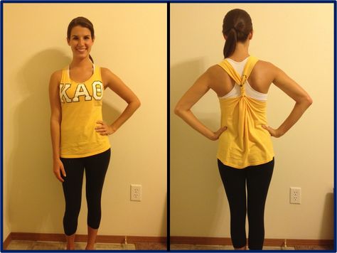 Super Easy No-Sew T-shirt Tank! Much better tutorial than others No Sew Tank, My Motivation, Texas Girl, Gym Clothes, Old T Shirts, Diy Shirt, Workout Tanks, Cut Shirts, Racer Back