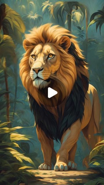 Follow & Support me on Instagram and Pinterest for a daily dose of innovative artwork @IView2089 Lion Videos King, Illustration Video, Lion Artwork, Jungle Illustration, Instagram King, King Of The Jungle, Art Day, Daily Dose, Lion