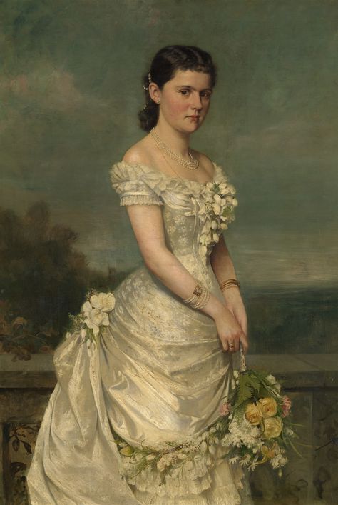 Carl Rudolph Sohn (1845-1908) - Princess Helen of Waldeck and Pyrmont (1861-1922), Duchess of Albany Young Queen Victoria, 1880s Fashion, Victorian Portraits, Dress Painting, Royal Art, Historical Painting, 19th Century Fashion, Best Portraits, Classic Paintings