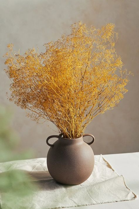 Dried Gypso Bunch | Anthropologie Dried Marigold, Marigold Flowers, Flowers Vase, Marigold Flower, Magnolia Leaves, Spring 2025, Dry Flowers, Hand Poured Candle, Metal Candle