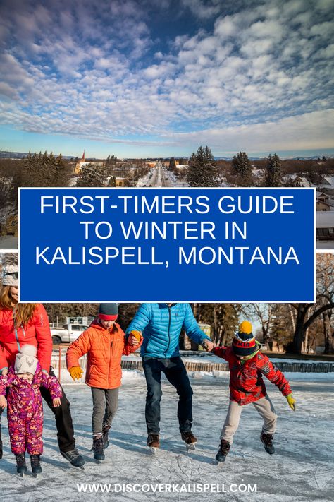 There's aren't many places as magical as Kalispell, Montana, especially in the winter. Kalispell welcomes over 300 inches of snow each year, giving you tons of snowy goodness to play outside. If this is your first time visiting Montana in the winter, this guide is for you. Montana In December, Christmas In Montana, Whitefish Montana Winter, Visiting Montana, Montana In Winter, Winter Family Vacations, Montana Winter, Visit Montana, Montana Style