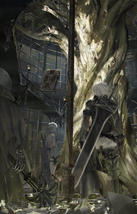 rsef / fevercell on Twitter: "Nier Replicant https://t.co/icSrWcKYlV" / Twitter Grimoire Weiss, Kaine Nier, Nier Characters, Jrpg Games, Nier Replicant, Nier Automata, Square Enix, Digital Painting Tutorials, Manga Covers