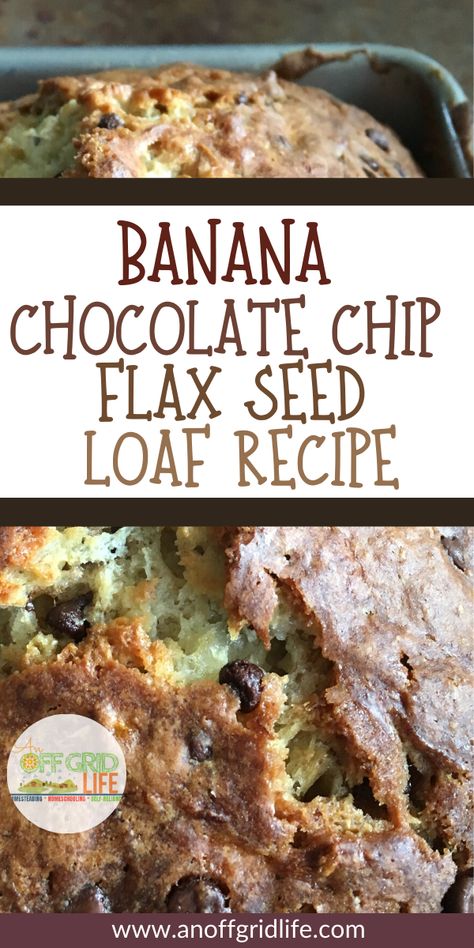 Seed Loaf Recipe, Homestyle Meals, Recipe With Chocolate Chips, Flax Bread, Seed Loaf, Flax Seed Benefits, Easy Banana Bread Recipe, Flax Seed Recipes, Healthy Banana Bread