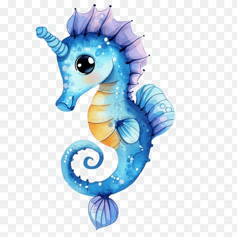 Cute Watercolor Seahorse Clipart Seahorse Clipart, Sea Horses Illustration, Seahorse Cartoon, Watercolor Seahorse, Baby Seahorse, Cute Watercolor, Cartoons Png, Web Project, Sea Horse