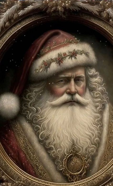 Painting Santa Claus, Painting Santa, Santa Claus Pictures, Santa Paintings, Santa Claus Images, Santa Art, Christmas Diamonds, Santa Pictures, Christmas Scenery