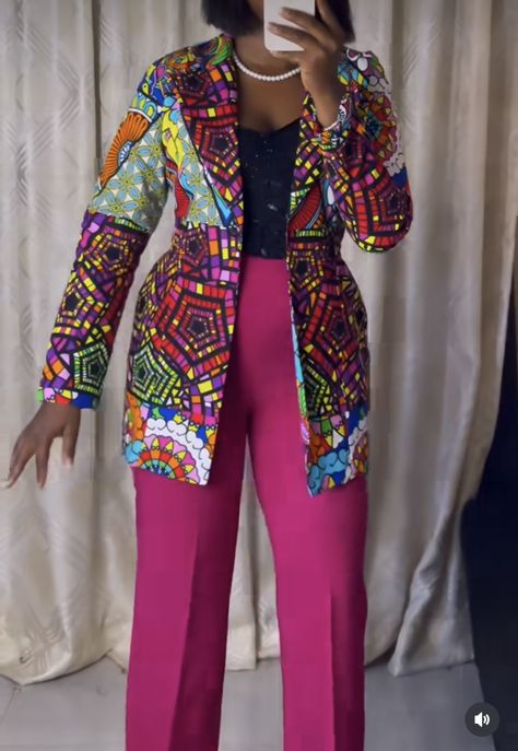 Ankara Blazers For Ladies, Soft Girl Outfits Aesthetic, Girl Outfits Aesthetic, Aesthetic Dressing, Zodiac Aesthetic, Simple Dress Styles, Kitenge Designs, Ankara Dress Designs, African Print Tops