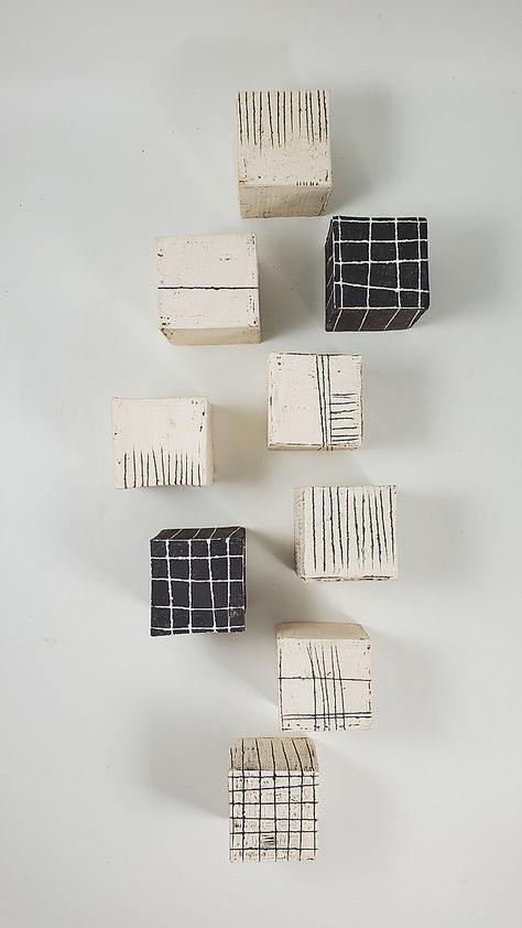 Cube Cascade 2 by Lori Katz (Ceramic Wall Sculpture) | Artful Home Wall Sculptures Art, Tiny Wall Art, Line Art On Wall, Ceramic Wall Hangings, Lori Katz, Tactile Wall, Ceramic Stains, Ceramic Wall Decoration, Ceramic Wall Art Sculpture