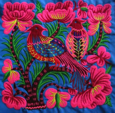 Double Blue Birds Chinese Tribal Miao Hmong Embroidery Miao Embroidery, Hmong Embroidery, Contemporary Textiles, Blue Birds, Embroidery Art, Textile Art, Blue Bird, Embroidery Patterns, Hand Embroidery