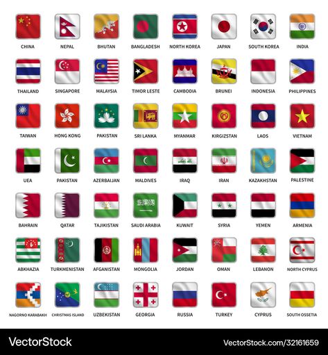 Asian Country Flags, Country Flags Icons, Laos Vietnam, North Cyprus, South Ossetia, Flag Icon, Singapore Malaysia, Timor Leste, North Korea