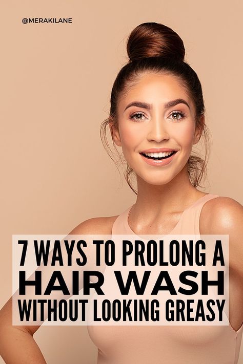 How to Wash Your Hair Less without Looking Greasy | “How often should I wash my hair?” is one of the most commonly asked beauty questions, and while there’s no one size fits all answer, your hair washing schedule should probably be less frequent than you realize. Of course, you need to train your hair to go longer between washes, and we're sharing all the tips and hair hacks you need to wash your hair properly, maintain a healthy scalp, and go longer between washes while still looking glam! How To Wash Hair Less Often, How To Stop Washing Hair Everyday, Day 3 No Wash Hairstyles, How Often To Wash Hair, How Often Should I Wash My Hair, How To Wash Hair Properly, Skull Makeup Ideas, Should I Wash My Hair, Beauty Questions