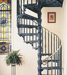 Brass Handrail, Spiral Staircase Kits, Spiral Stairs Design, Stair Kits, Architecture Restaurant, Spiral Staircases, Iron Staircase, House Staircase, Steel Stairs