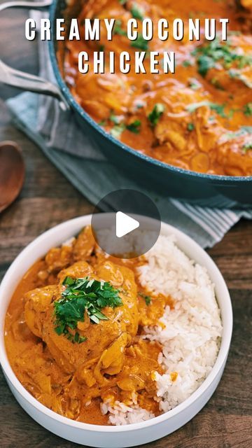 Tiffy Cooks 🥟 Easy Recipes on Instagram: "Who doesn't love one-pot dinners? Easy and delicious CREAMY Coconut Chicken is one of my favorite lazy weeknight dinners from my student days! 

The chicken is tender and coated in a creamy mushroom coconut curry sauce and will have you eating bowls and bowls of rice. 

This Coconut Chicken also tastes fantastic the next day, perfect for meal prepping! 

Full recipe in bio ❤️

#chicken #chickenrecipes #coconut #cream #onepotmeal #easyrecipes #glutenfree #easyrecipes #rice #curry" Family Favorite Dinners, Coconut Cream Chicken, Creamy Coconut Chicken, Rice Curry, Tiffy Cooks, Dinners Easy, Coconut Curry Sauce, Pot Dinners, One Pot Dinners