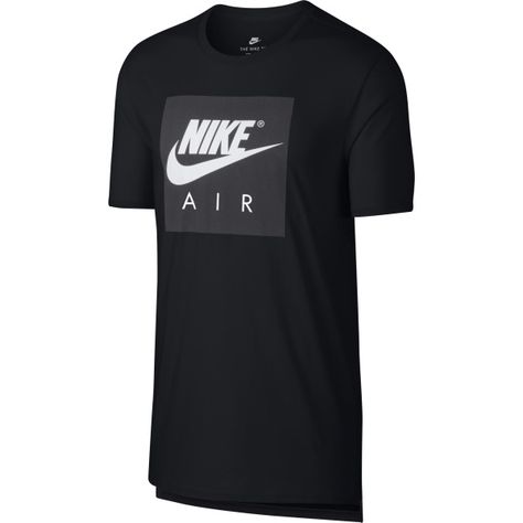 Air Logo, Casual Cotton Top, Casual Athletic, Nike Tshirt, Black Nike, Nike Outfits, Cotton Top, Nike Sportswear, Cotton Tops