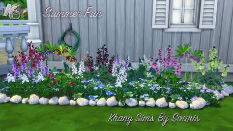 Sims 4 CC's - The Best: Summer Fun Flowers Set by Souris Sims Inspiration, Sims 4 Blog, Sims 4 Traits, Sims 4 Cc Kids Clothing, Outside Plants, Sims 4 Game Mods, Sims 4 House Design, Sims 4 Dresses, Plant Tags