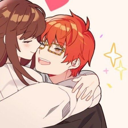 Mystic Messenger Matching Icons, Matching Avatar, Seven Mystic Messenger, Messenger Icon, Mystic Messenger 707, Friend Anime, Mystic Messenger, Cute Anime Couples, Matching Pfp