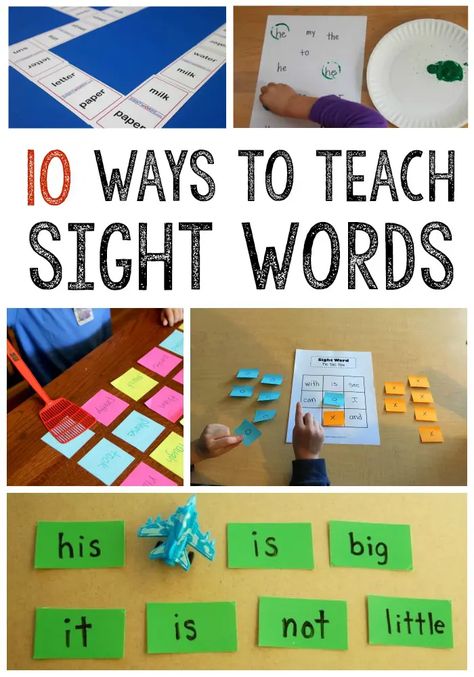 Mom Games, Ways To Teach Sight Words, Sight Words Kindergarten Printables, Kindergarten Sight Word Games, Kids Sight Words, Teach Sight Words, Sight Words Kindergarten Activities, Word Games For Kids, Preschool Sight Words