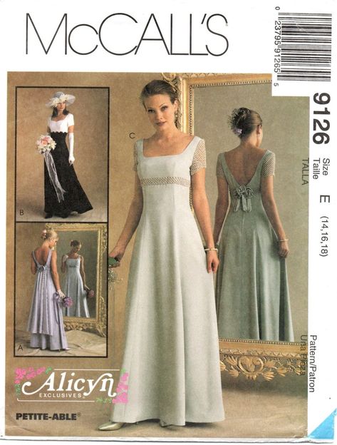 Bridal Sewing Patterns, Patterned Bridesmaid Dresses, Evening Dress Patterns, Wedding Dress Patterns, Gown Pattern, Bridal Bridesmaid Dresses, Bridesmaid Dress Sizes, Mccalls Sewing Patterns, Sewing Dresses