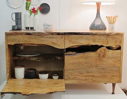 Live Edge Cabinet, Wooden Furniture Plans, Modern Southwest Decor, Southwest Furniture, Wood Desk Lamp, Rustic Buffet, Rustic Sideboard, Mid Century Furnishings, Art Nouveau Furniture