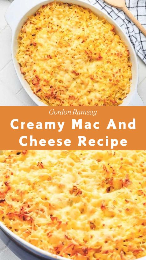 Gordon Ramsay Creamy Mac And Cheese Recipe Gordon Ramsay Mac And Cheese Recipe, Gordon Ramsay Food, Gordon Ramsay Mac And Cheese, Creamy Mac And Cheese Recipe, Gordon Ramsay Dishes, Gordon Ramsay Recipes, Gordon Ramsey Recipes, Gordon Ramsay Recipe, Mustard Powder