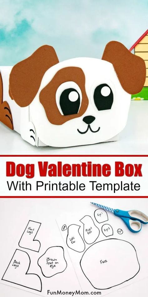 German Shepherd Valentines Boxes, Puppy Dog Valentine Box Ideas, Dog Valentines Box Ideas, Valentines Box Dog, Valentine Box Dog, Puppy Valentines Boxes, Paw Patrol Valentines Boxes, Puppy Box, Valentines Day Box